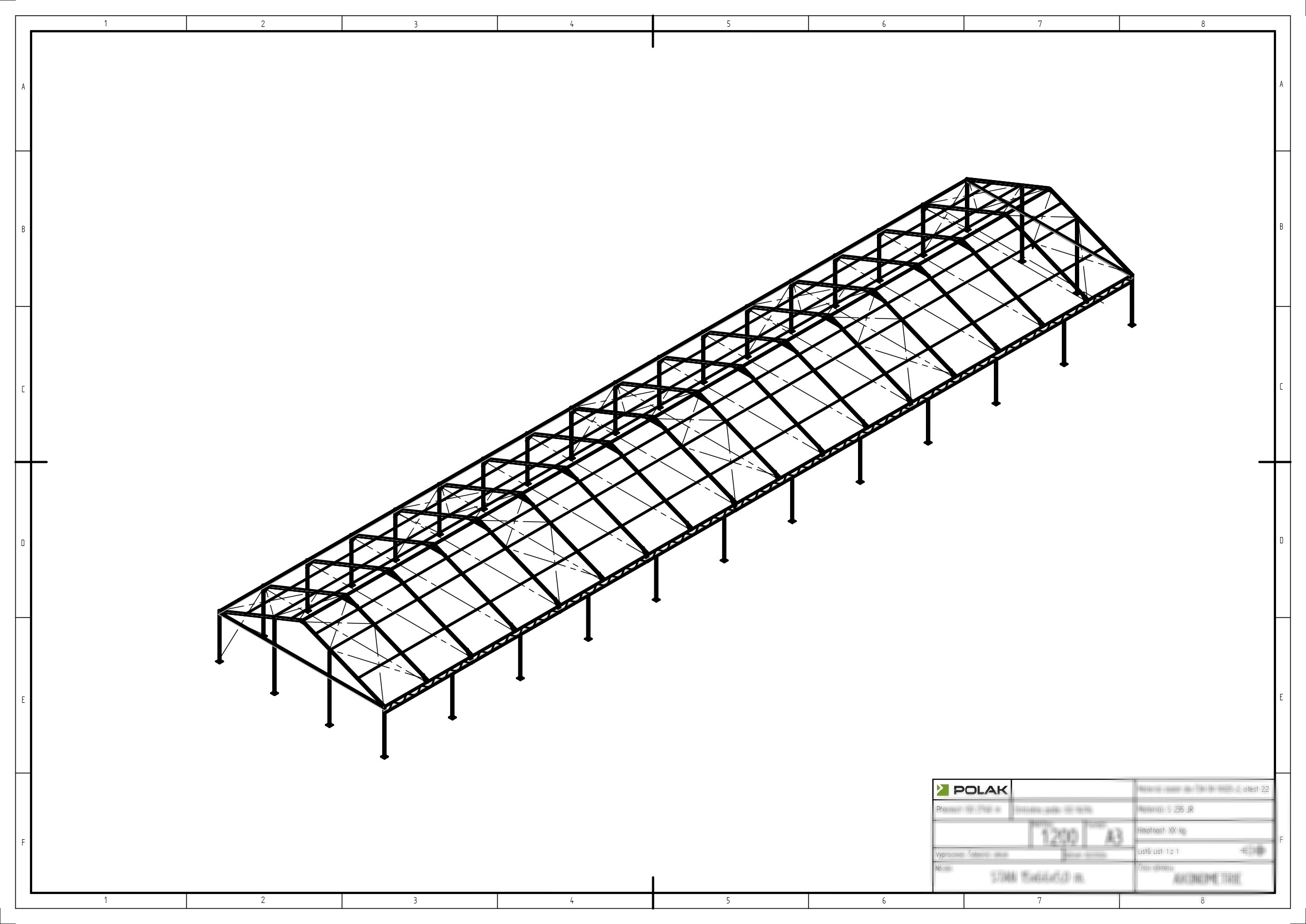 Návrh konstrukce haly POLAK CZ